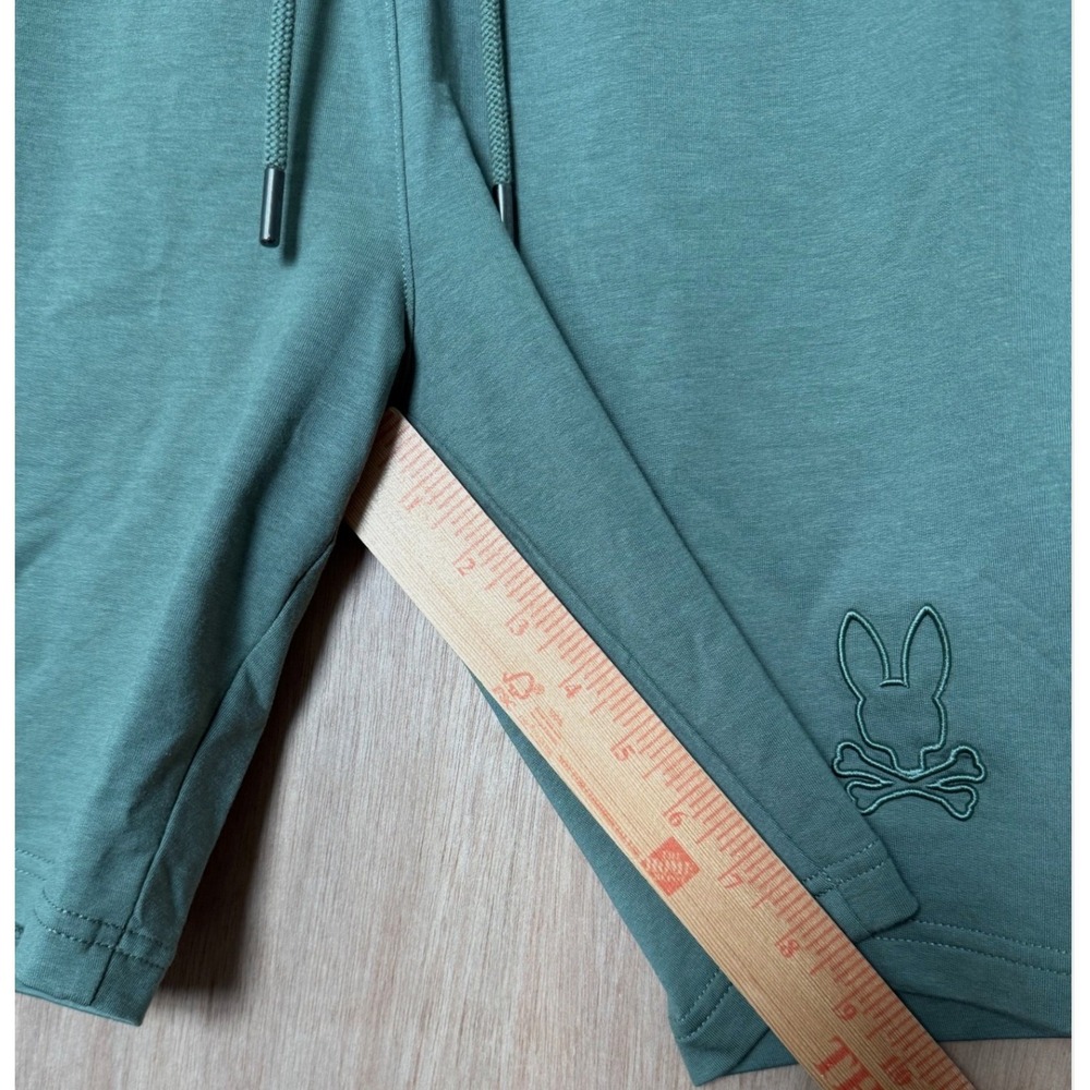 Psycho Bunny Mens Levanzo French Terry Sweatshorts Green Size S NEW B6R578F200 - Picture 8 of 11
